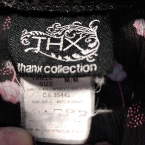 THX Thanx Collection Ruffle Short Sleeve Sheer Romantic Peasant Boho Chic Med. - Picture 4 of 7